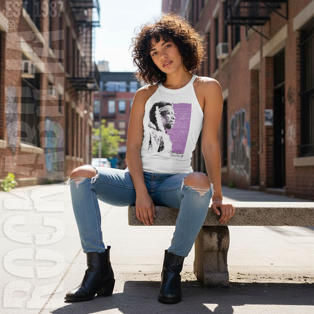 Jimi Hendrix Handwritten Lyrics Womens Tank Alt 2