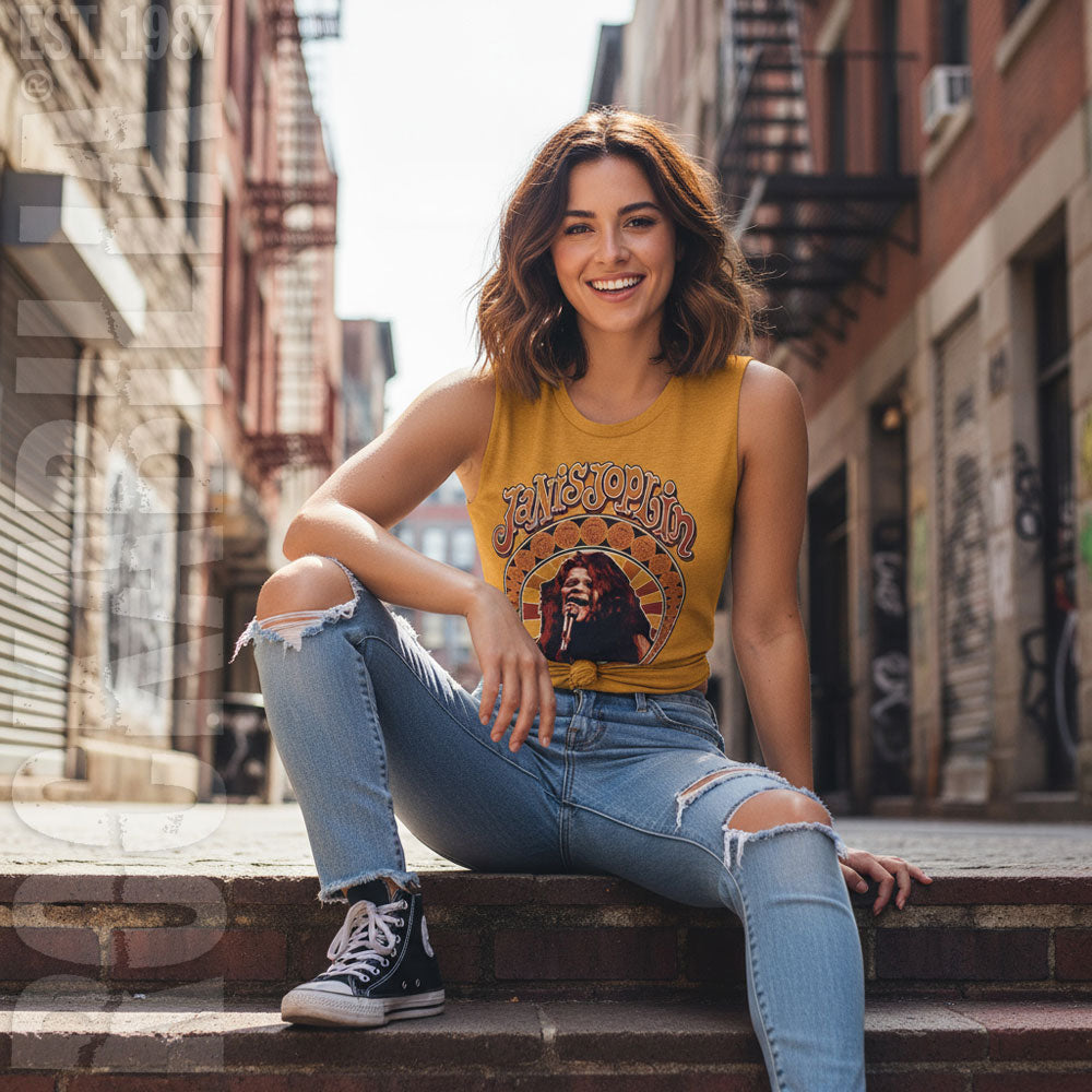 Janis Joplin Nouveau Circle Womens Tank Alt 2
