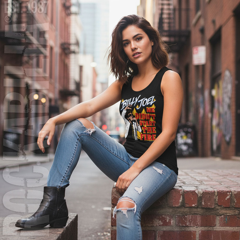Billy Joel Didn�t Start The Fire Womens Tank Alt 2