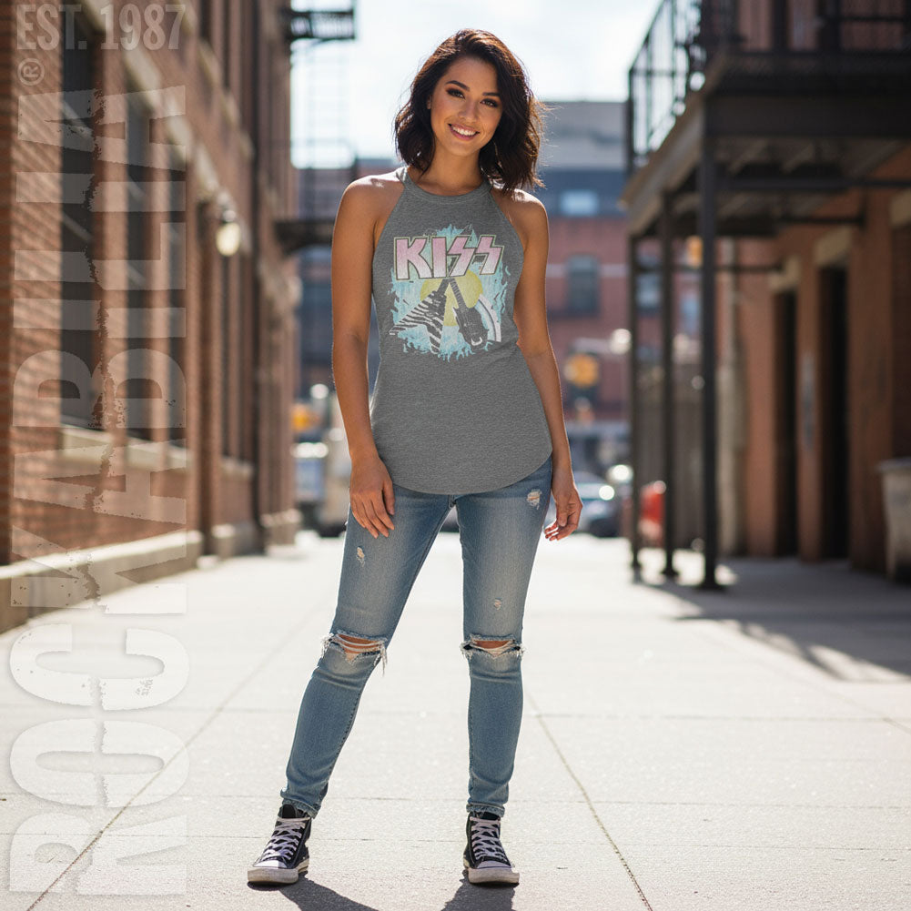 KISS Kiss Two Guitars Womens Tank Alt 2