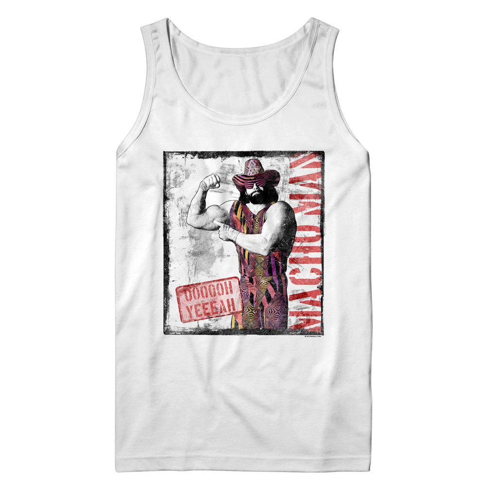 Macho Man Ooooh Yeeeah Mens Tank Front