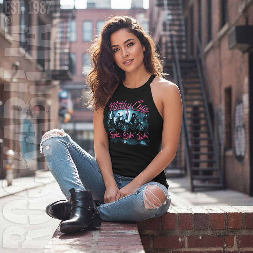 Motley Crue Girls Girls Girls Womens Tank Alt 2