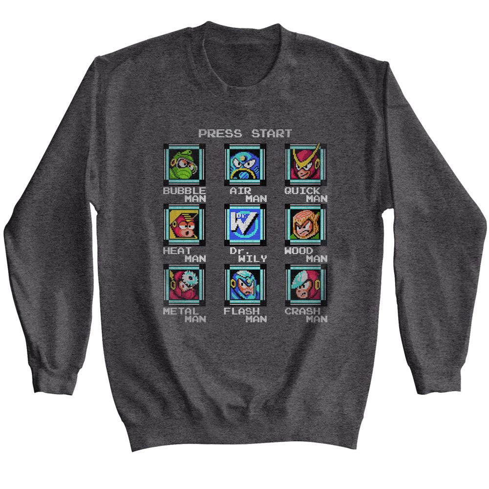 Mega Man Stage Select Sweatshirt Front