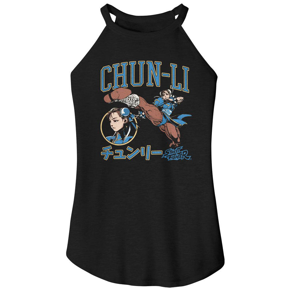 Street Fighter Chun Li Varsity Womens Tank Front