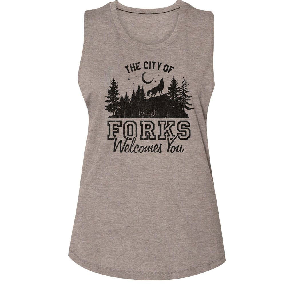 Twilight The City Of Forks Womens Tank Front
