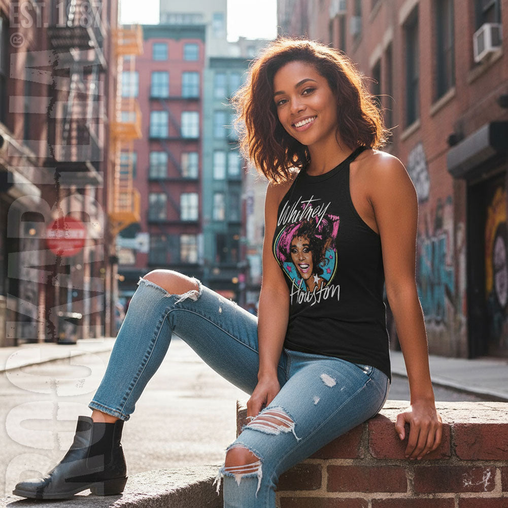 Whitney Houston Whitney Stars Womens Tank Alt 2