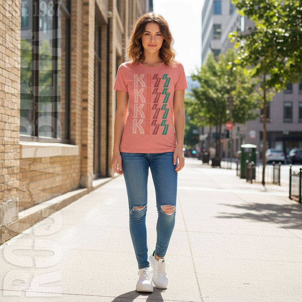 KISS Washed Out Logo Junior Top Alt 2