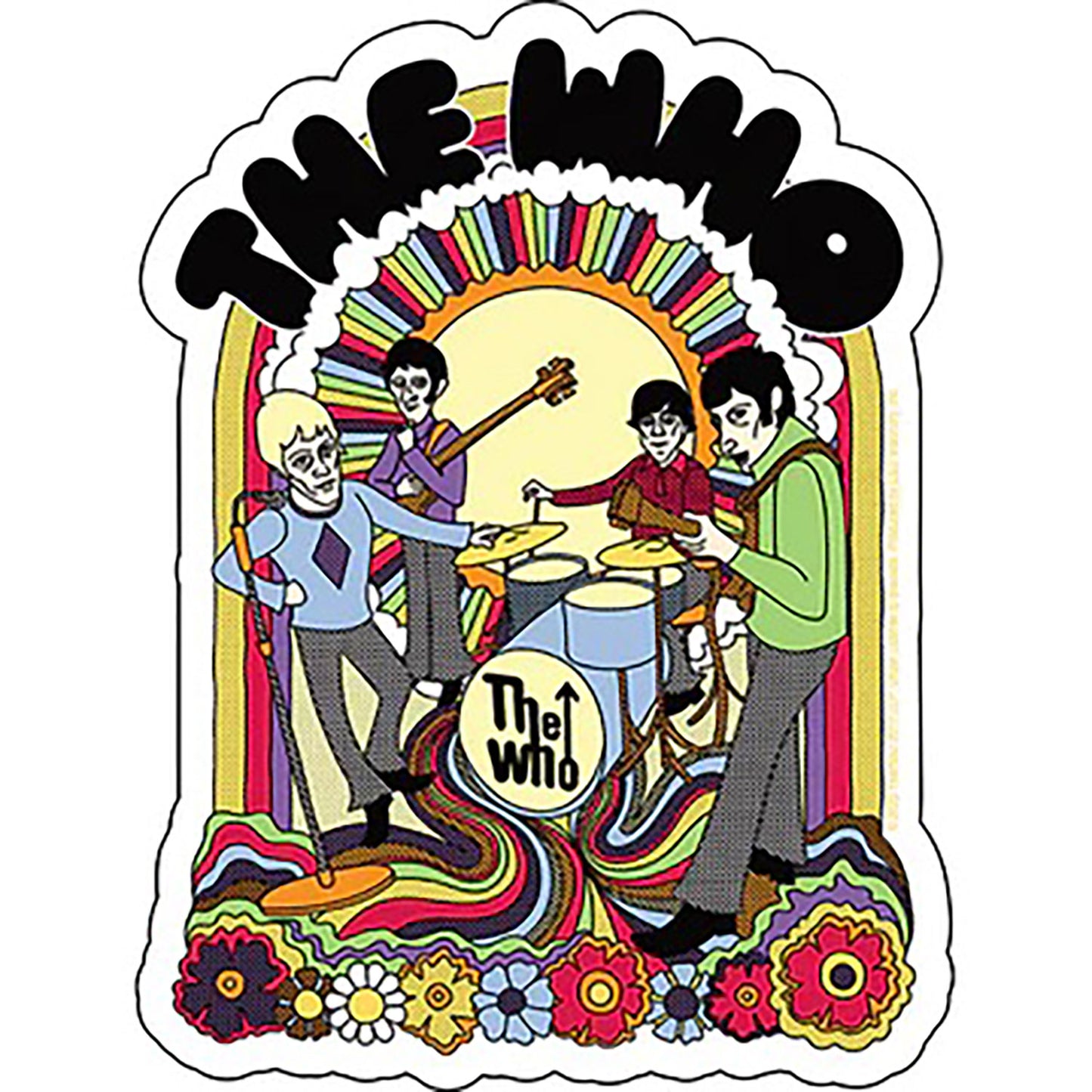Who The Who Trippy Illustration Sticker