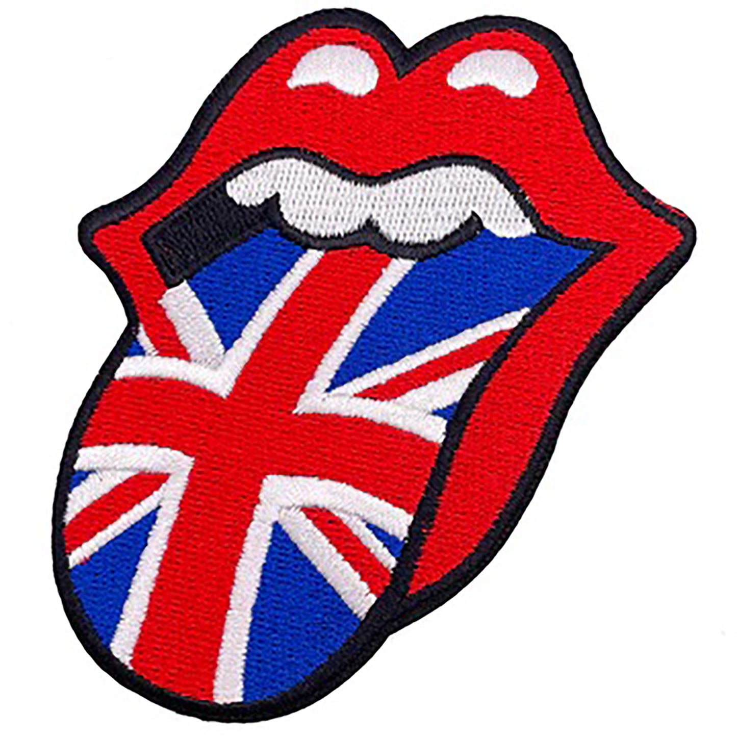 The Rolling Stones UK Tongue Embroidered Patch Front