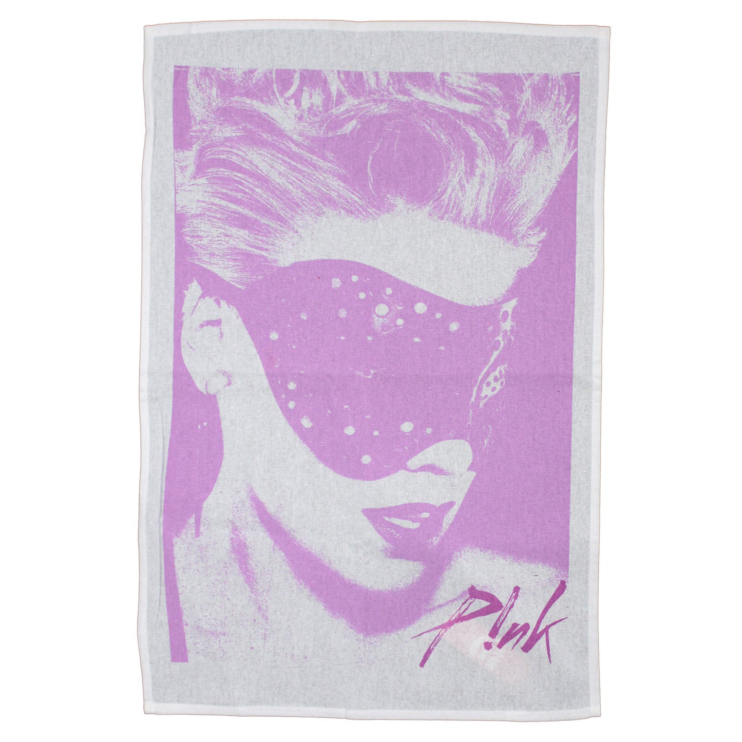 Masked Tea Pink Towel Front