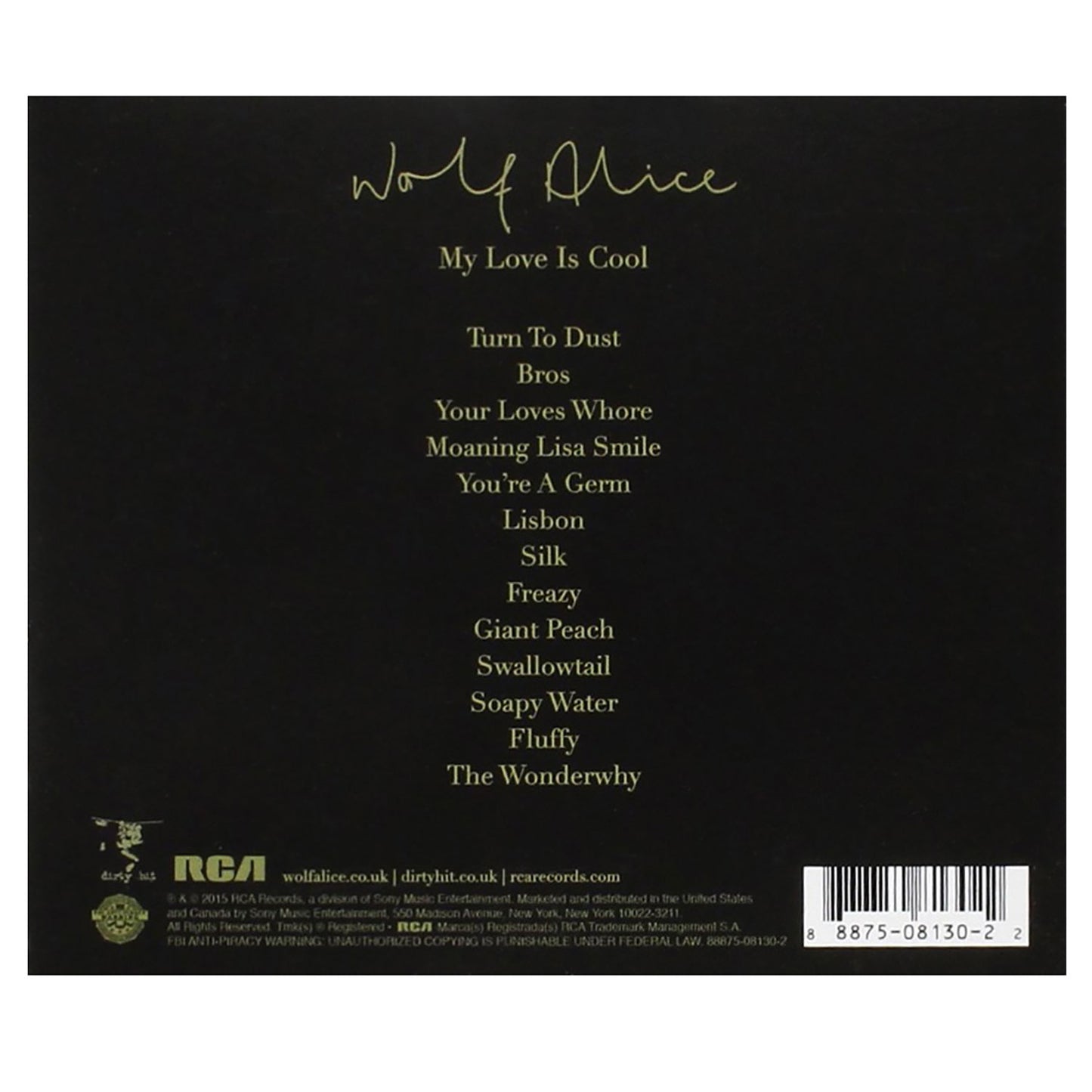 Wolf Alice My Love Is Cool CD CD Back
