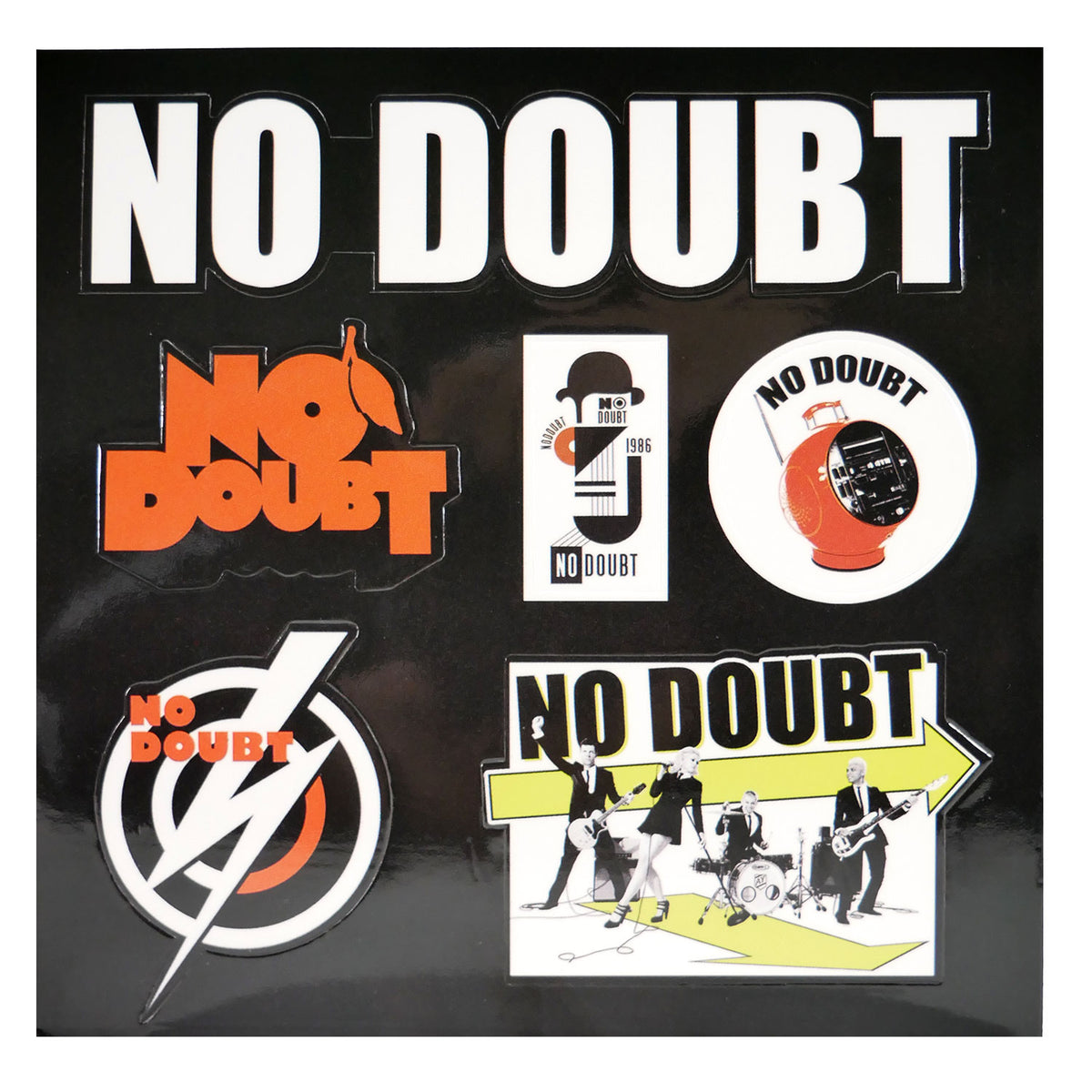 No Doubt 6 pc. Sticker Sheet Sticker Set Front