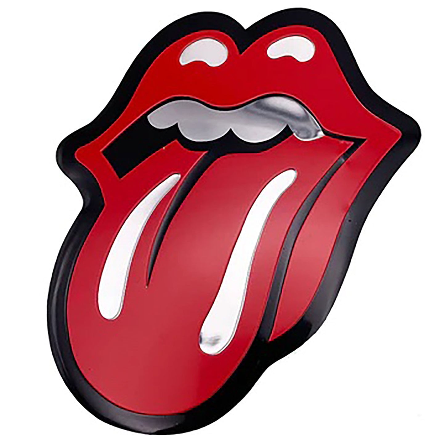 The Rolling Stones Tongue Logo Metal Sticker Front