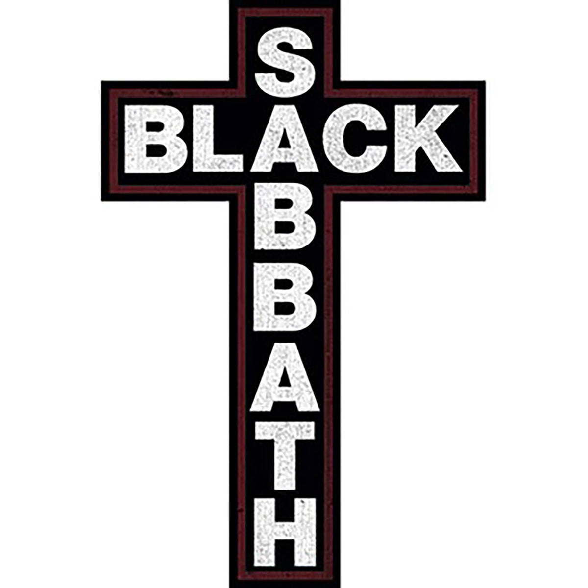 Black Sabbath Cross Sticker Front
