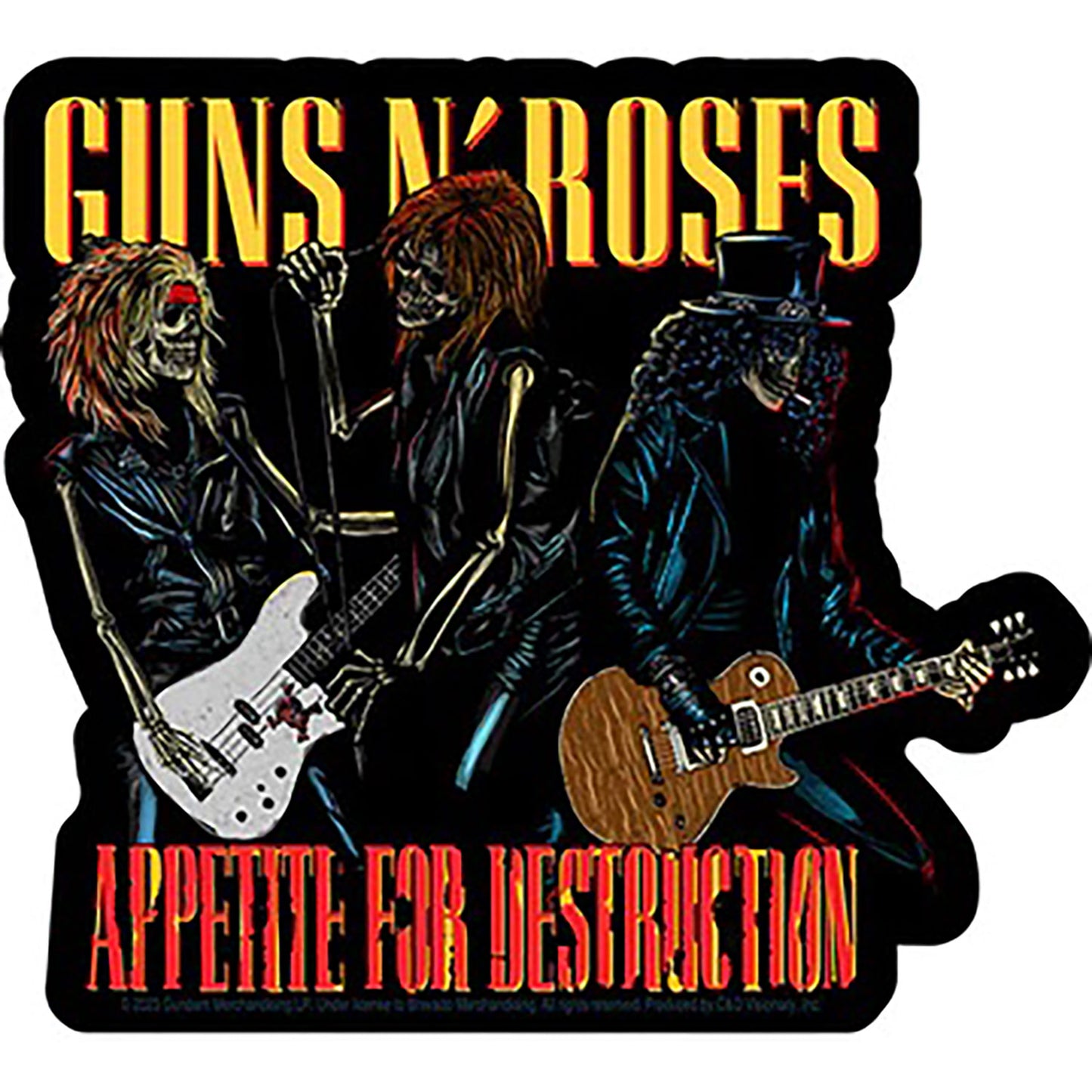 Guns N Roses Skeletons Sticker Front