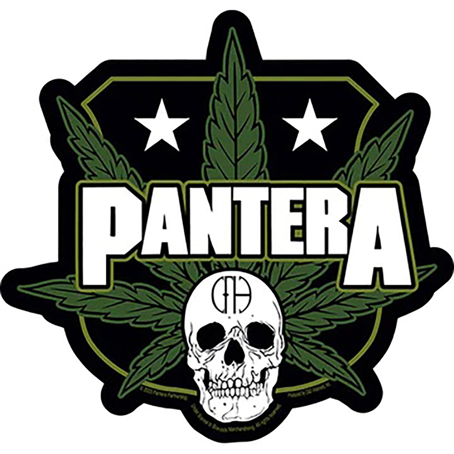 Pantera Cannabis Skull Sticker Front