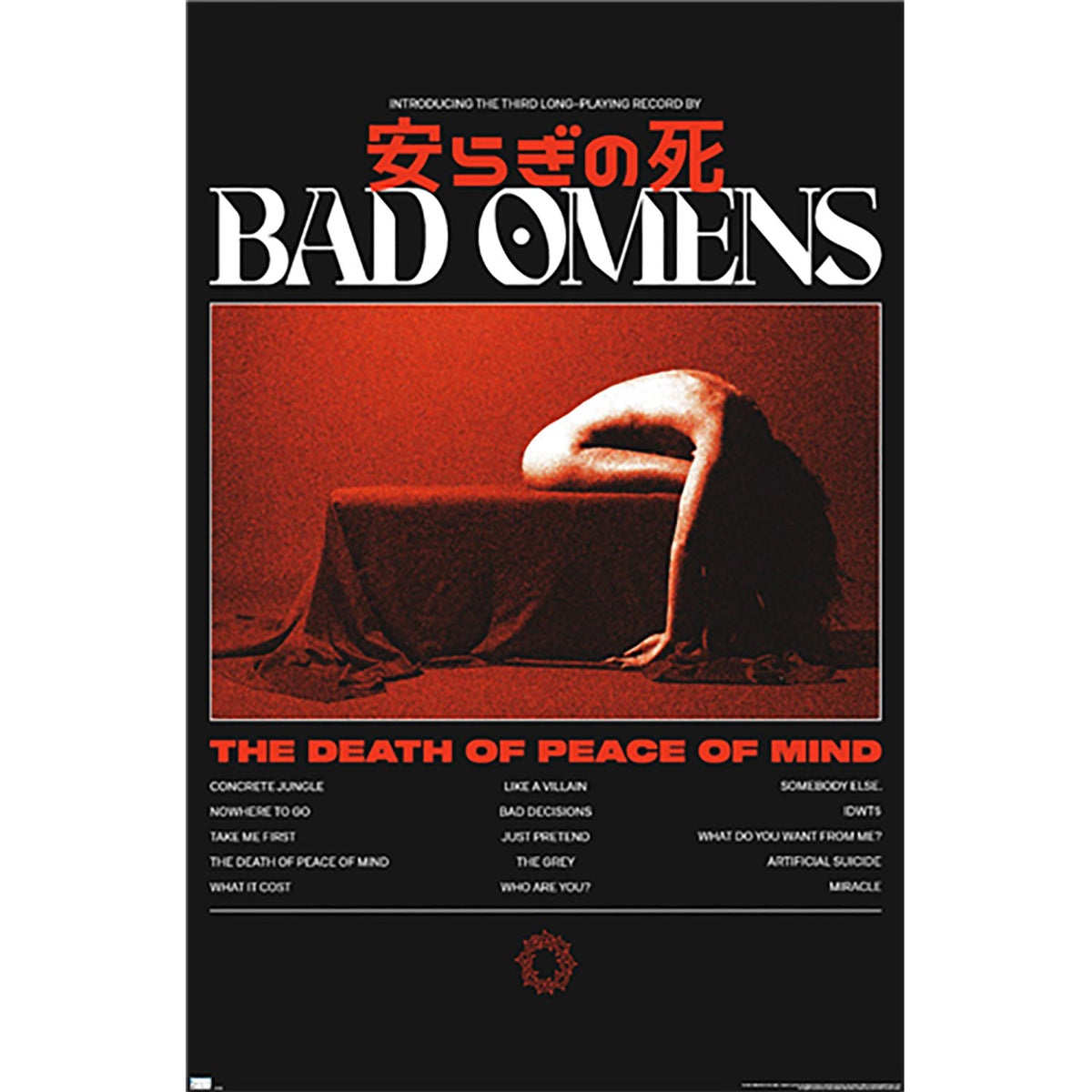 Bad Omens Track List Domestic Poster Front