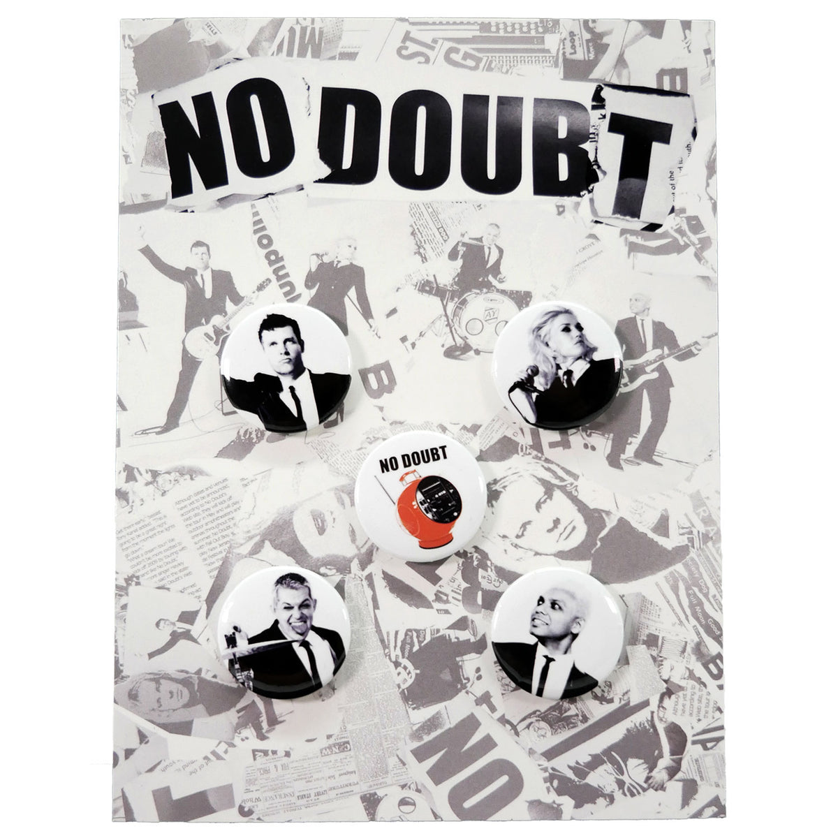 No Doubt 5 pc. Button Pack Collector Items Front