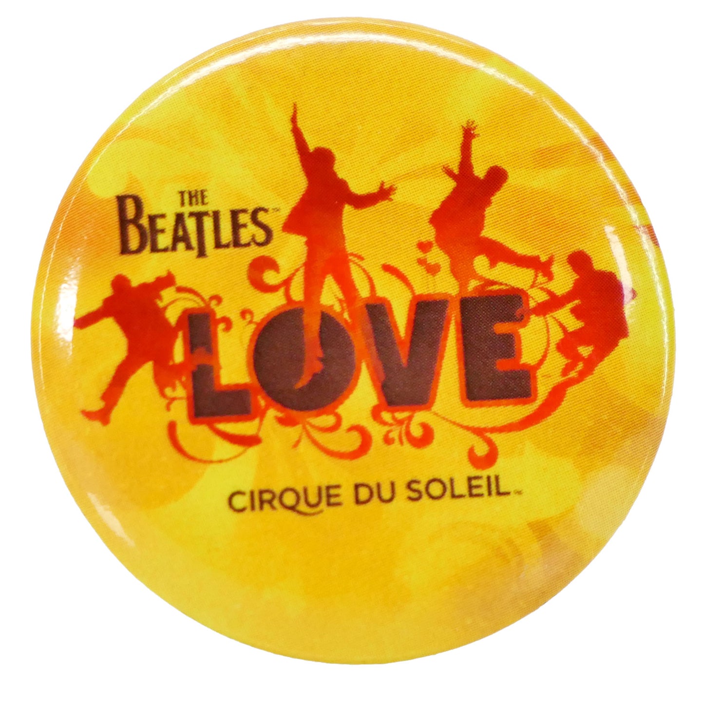 The Beatles Cirque Du Soleil Yellow Button Button Front