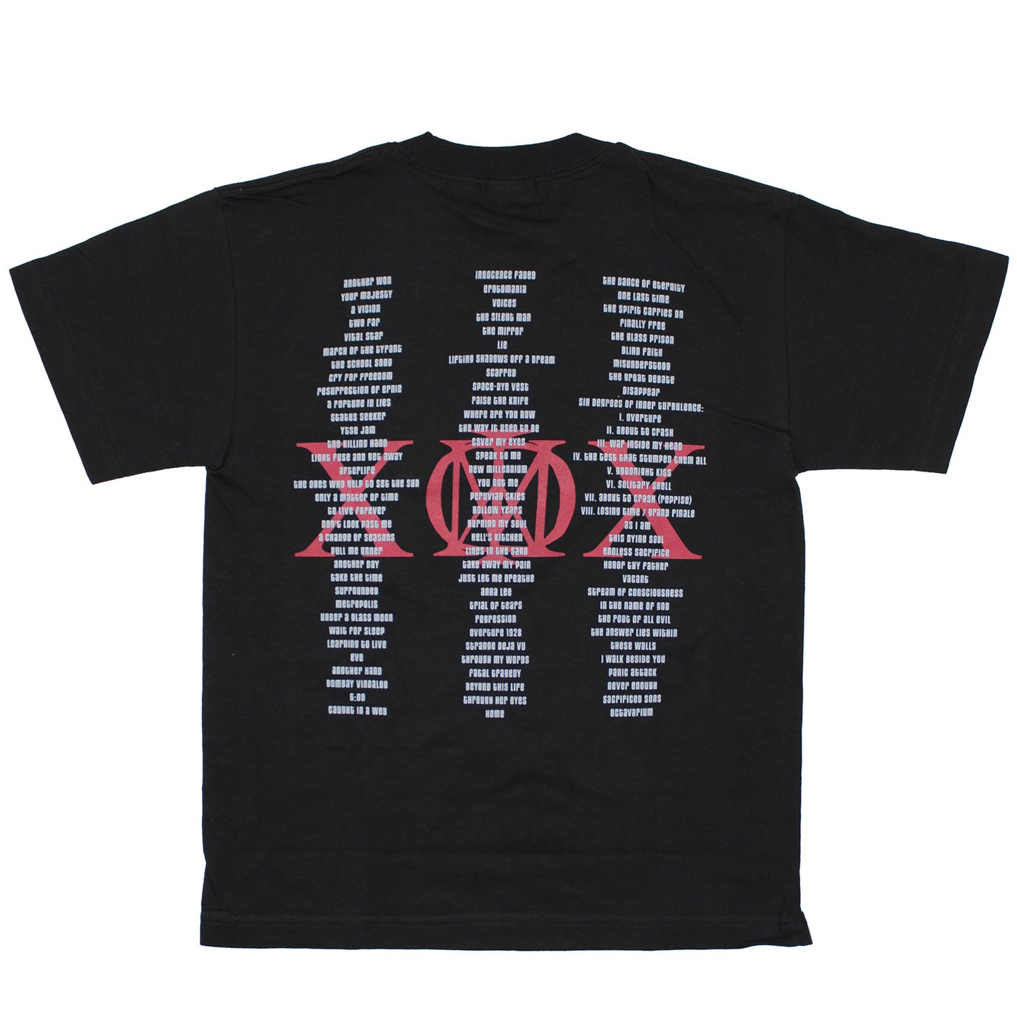 Dream Theater 20th Anniversary T-shirt Back