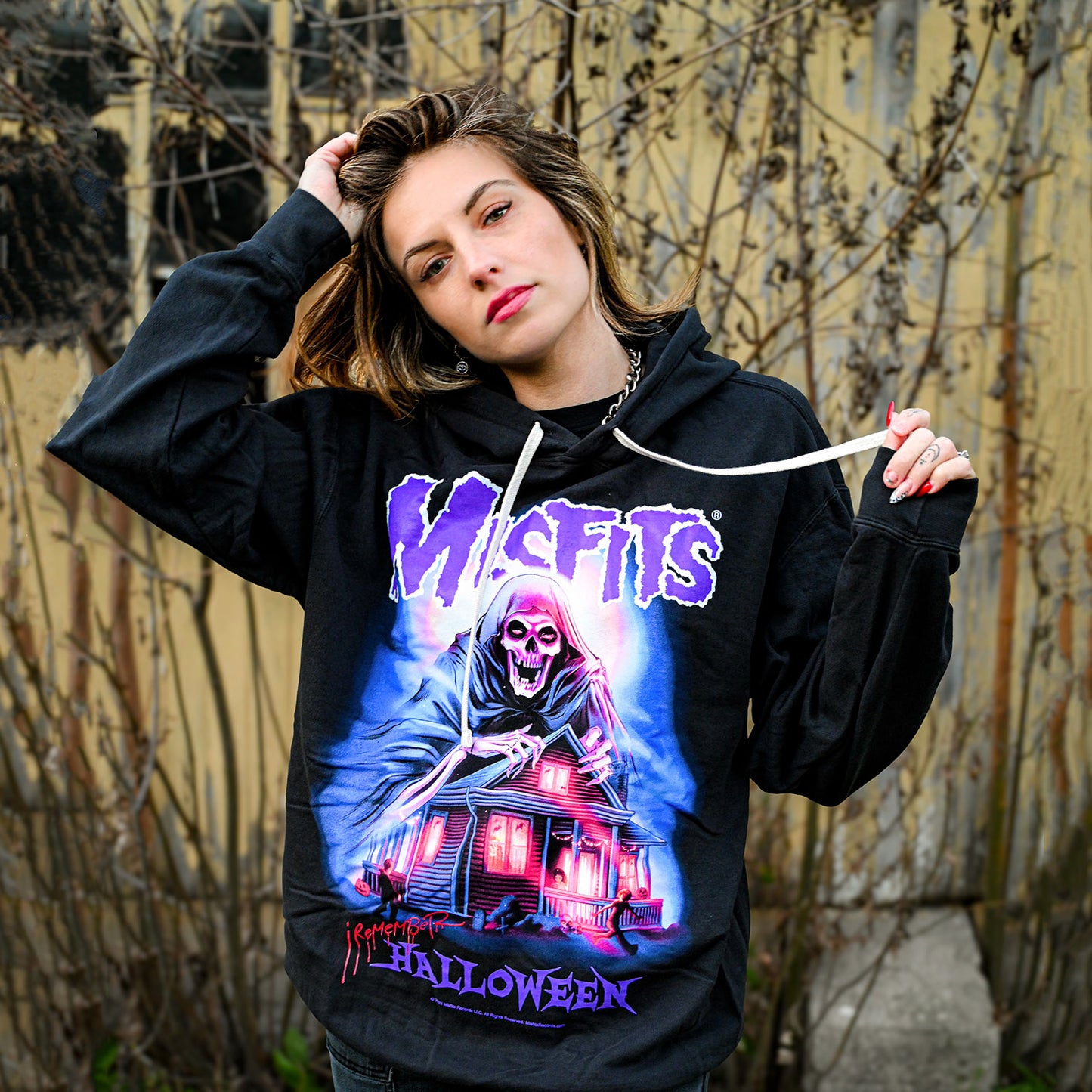 Misfits I Remember Halloween by Brando Chiesa (Rockabilia Exclusive) Hooded Sweatshirt Back