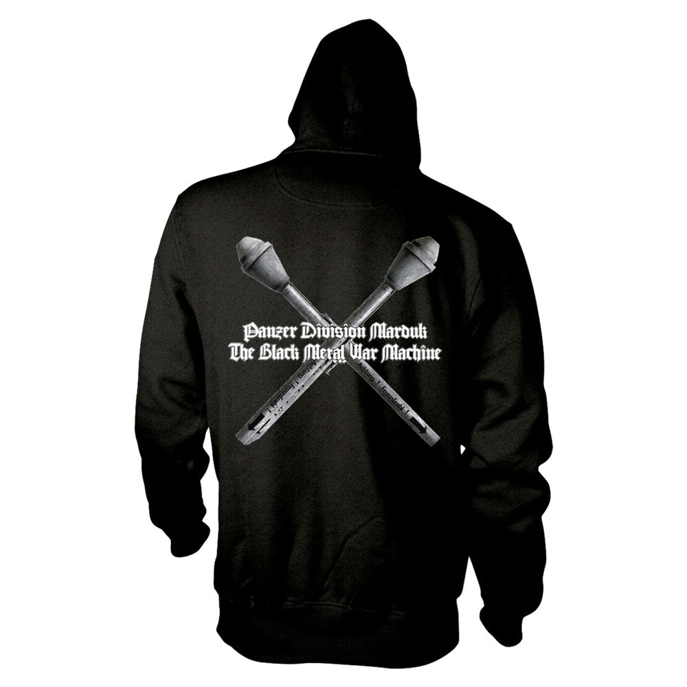 Marduk Panzer Zippered Hooded Sweatshirt Back