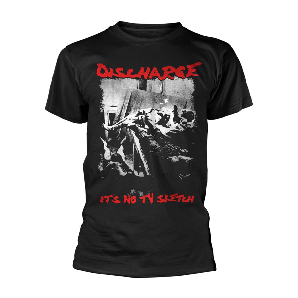 Discharge Its No Tv Sketch T-shirt Front