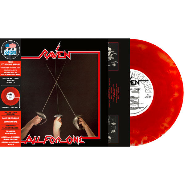 Raven All For One (cloudy Black & Red Vinyl) Vinyl LP Vinyl Front