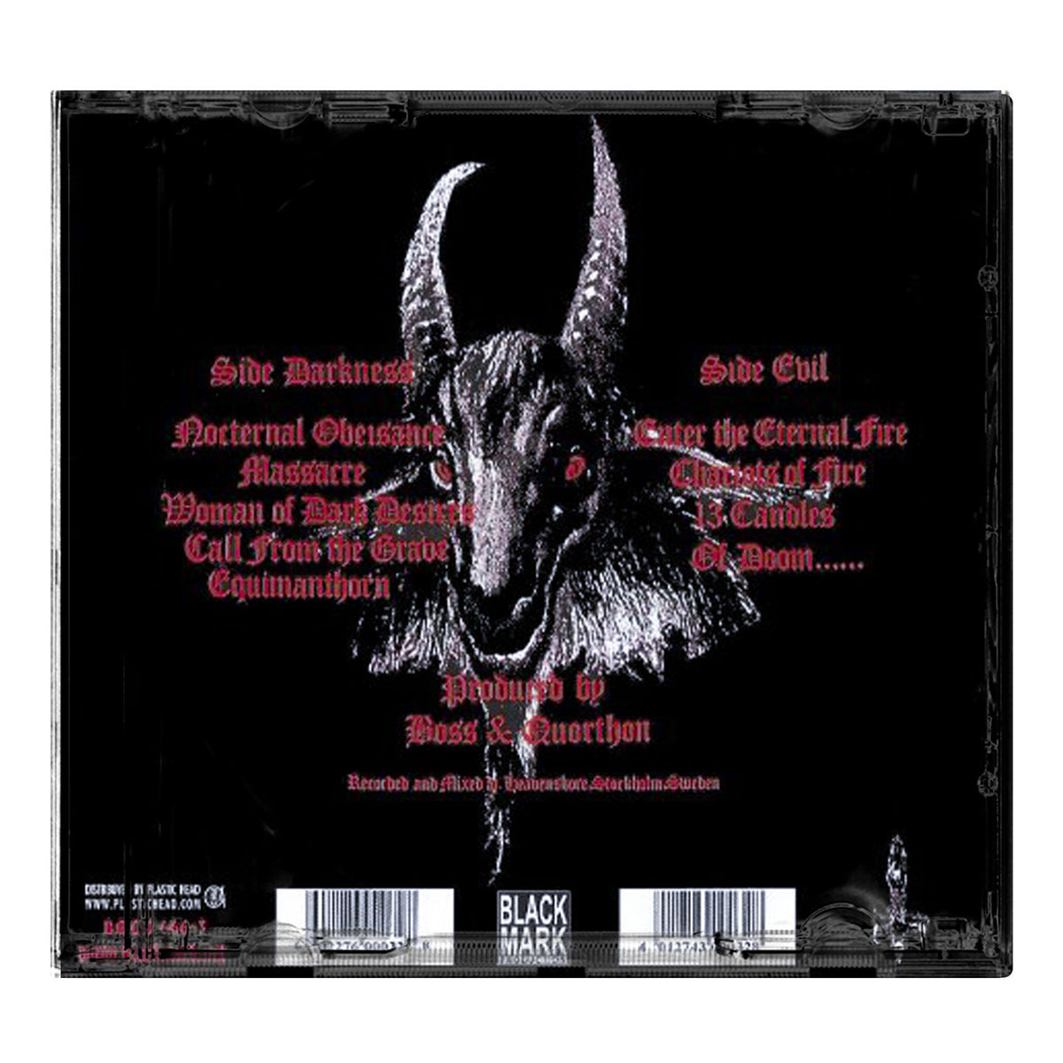 Bathory Under The Sign Of The Black Mark Compact Disc CD Back