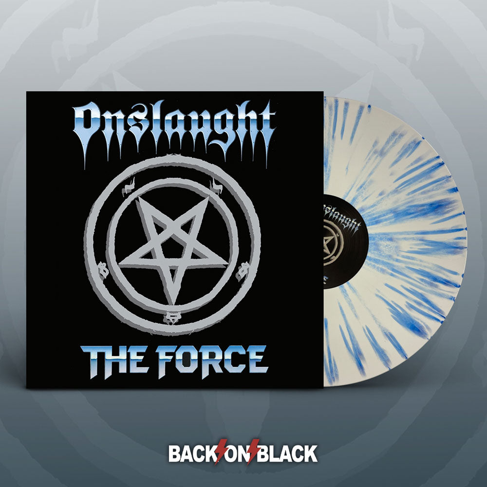 Onslaught The Force (white W/ Blue Splatter Vinyl) Vinyl Double Album Vinyl Front