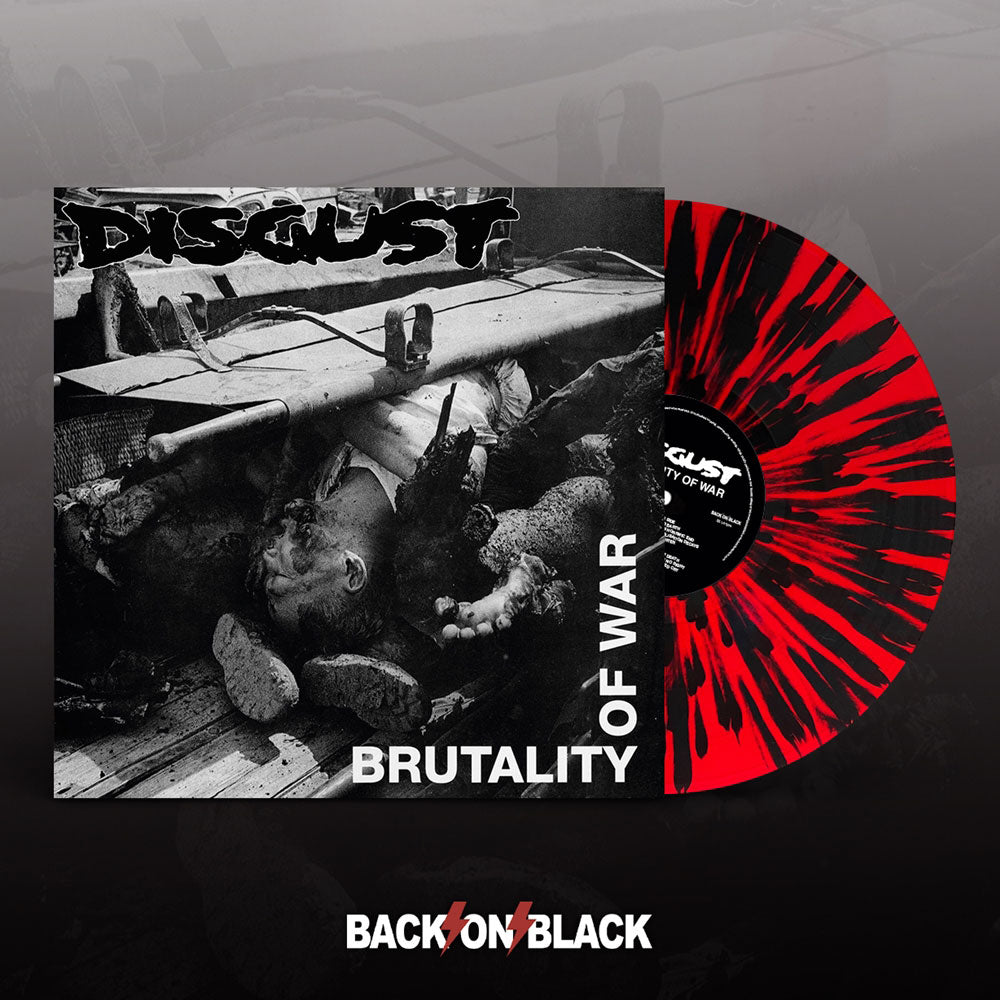 Disgust Brutality Of War (red W/ Black Splatter Vinyl) Vinyl LP Vinyl Front
