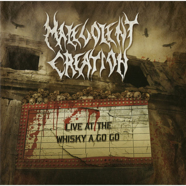 Malevolent Creation Live At Whiskey A Go Go (clear Vinyl) Vinyl Double Album Vinyl Front