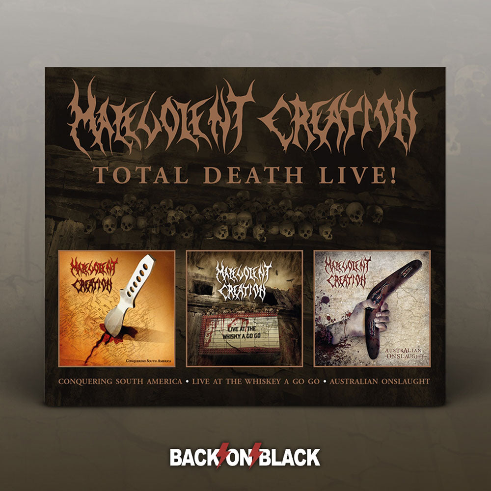 Malevolent Creation Total Death Live! (3cd) Compact Disc - 3 CD Box Set CD Front