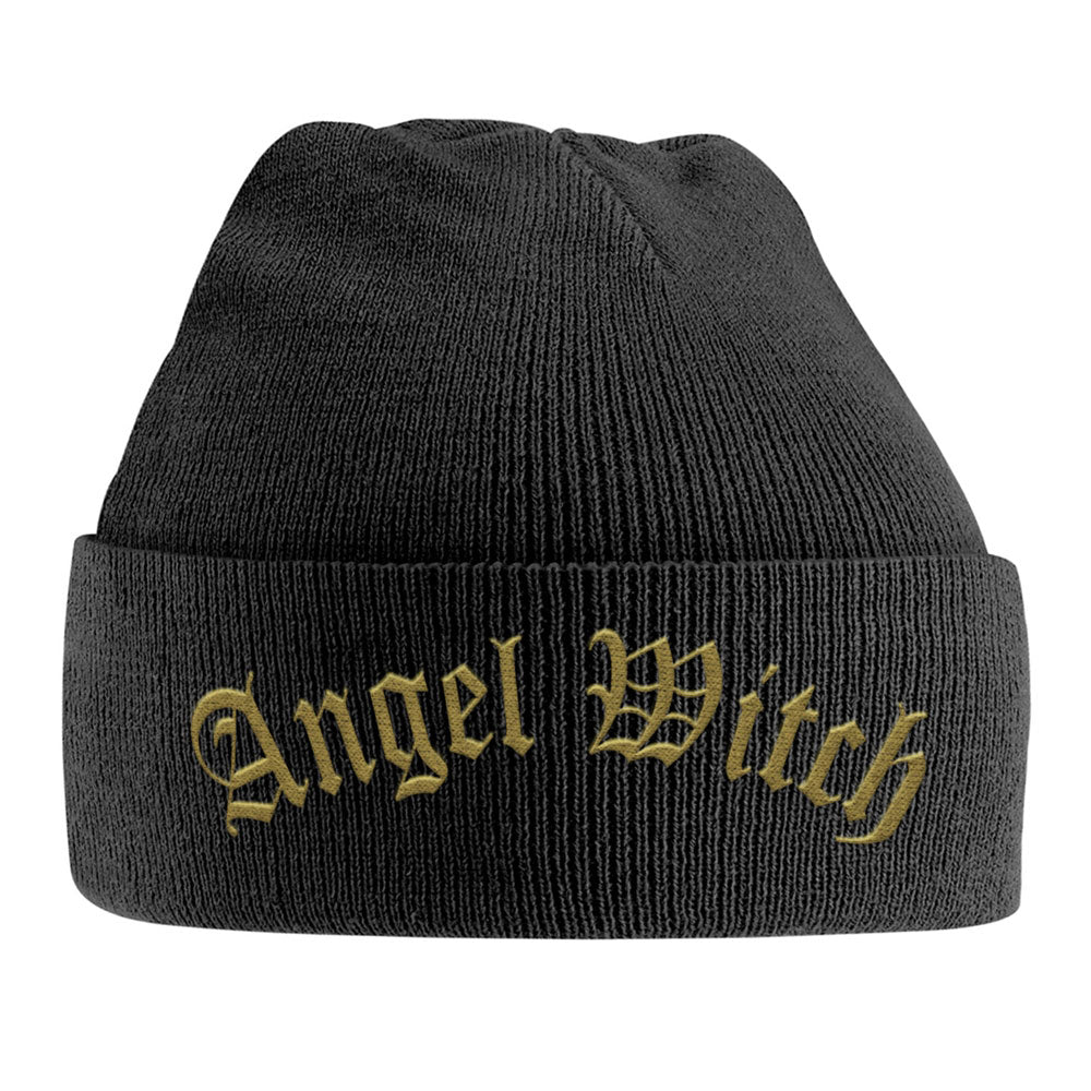 Angel Witch Gold Logo (embroidered) Beanie Front