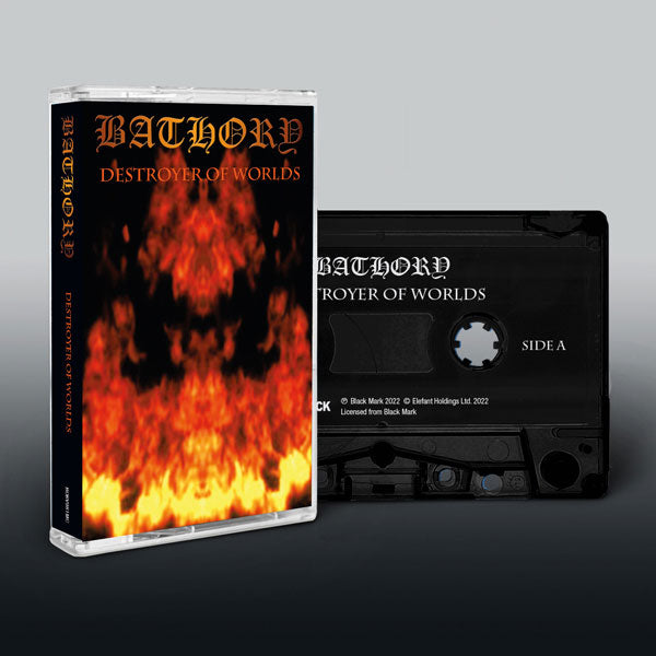 Bathory Destroyer Of Worlds Music Cassette Cassette Tape Front
