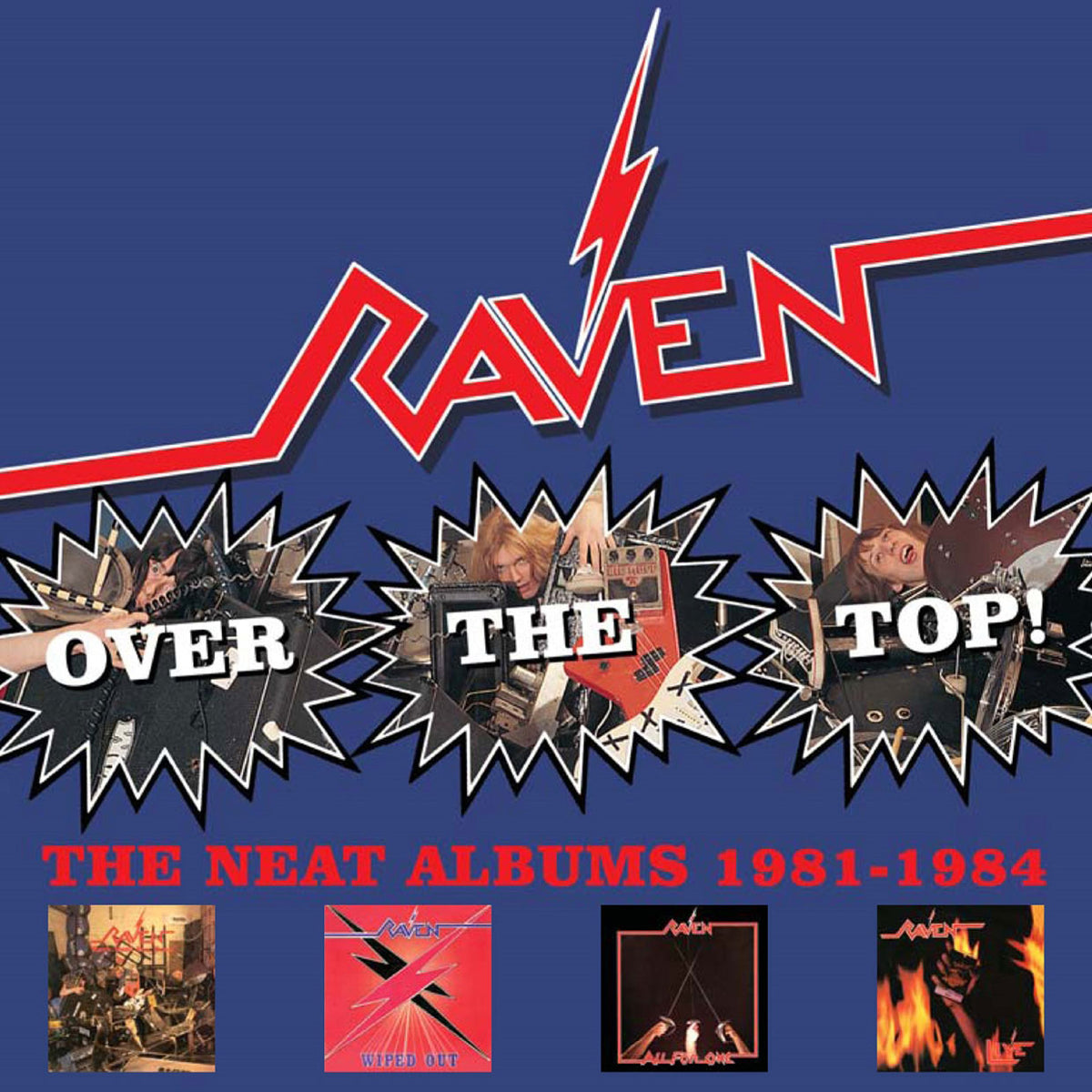Raven Over The Top: The Neat Albums 1981-1984 4cd Clamshell Box Compact Disc - 4 CD Box Set CD Front