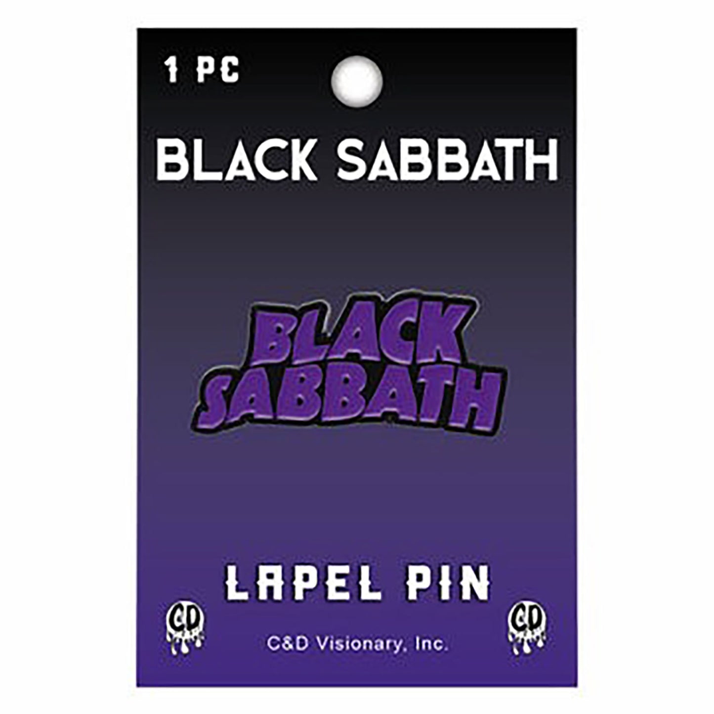 Black Sabbath Logo Pewter Pin Badge Back
