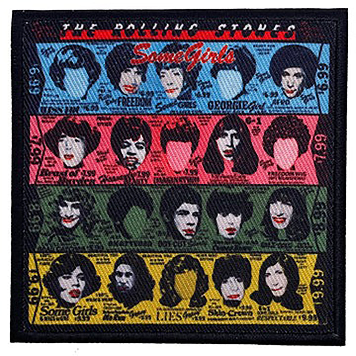 The Rolling Stones Some Girls Embroidered Patch Front