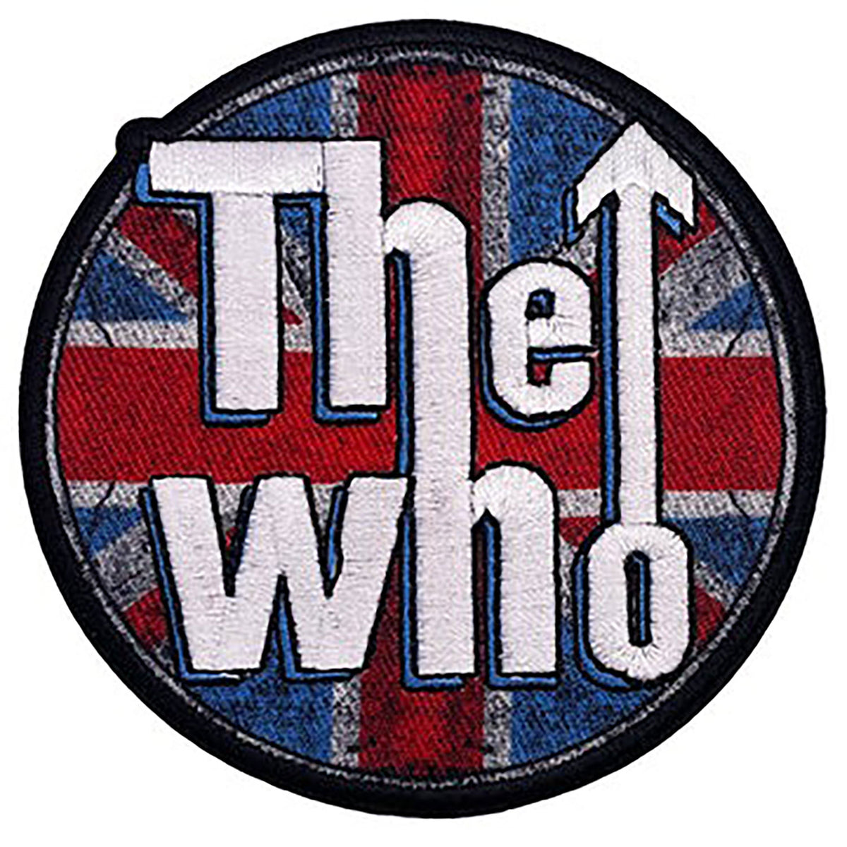 The Who Union Jack Logo Embroidered Patch Front