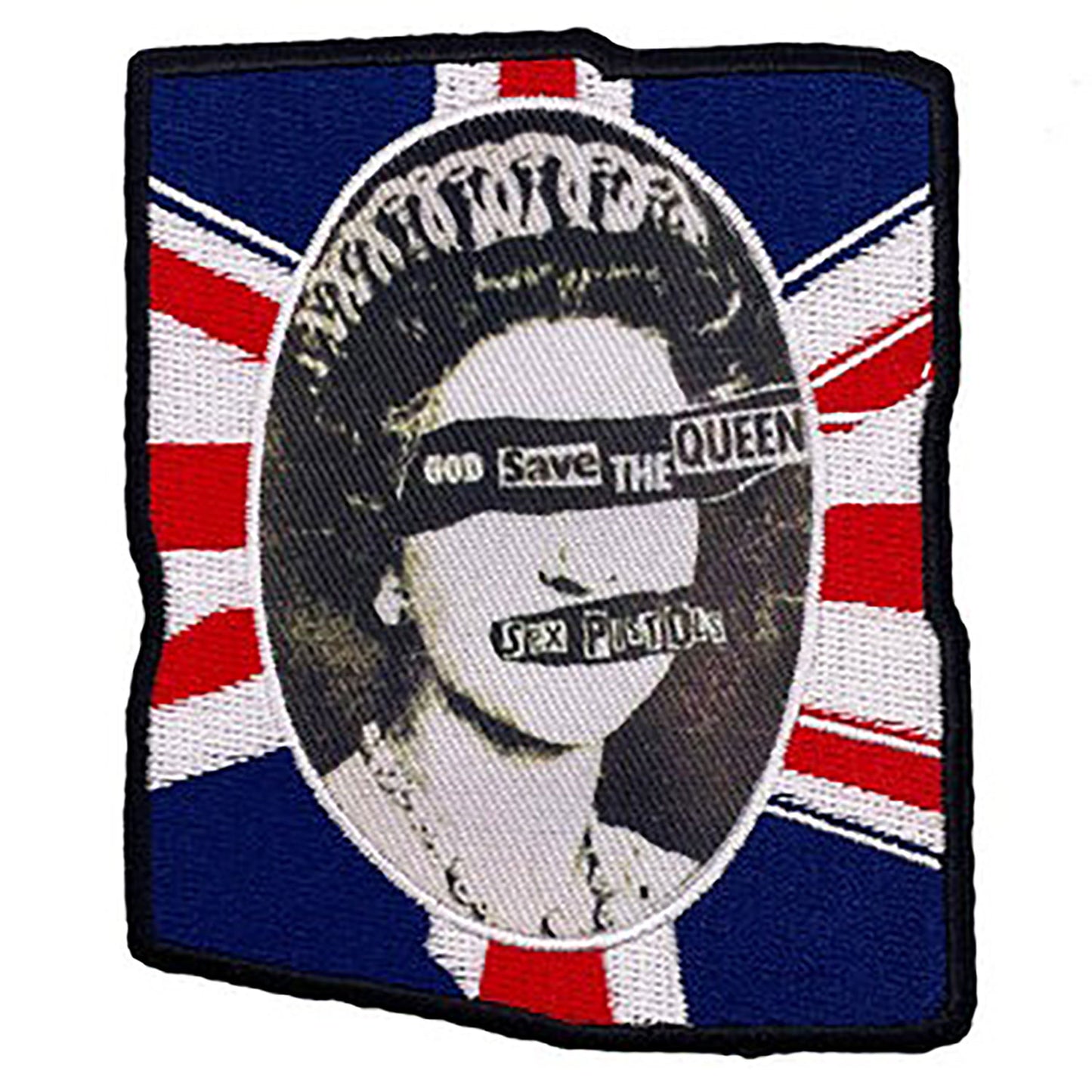 Sex Pistols UK Flag Queen Embroidered Patch Front