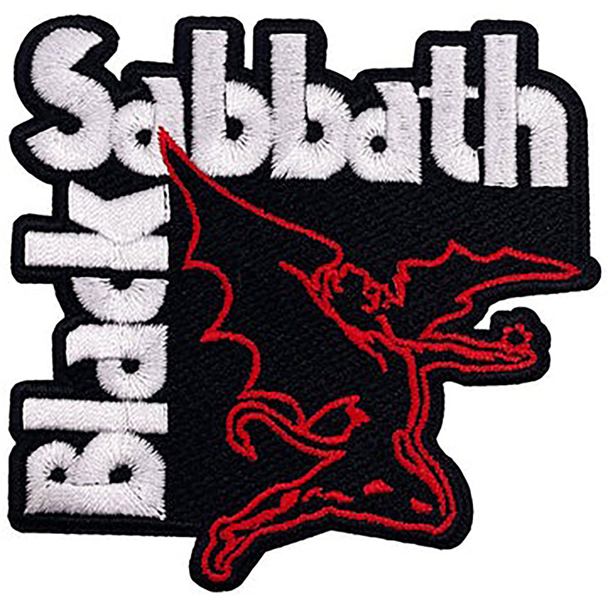 Black Sabbath Demon Logo Embroidered Patch Front