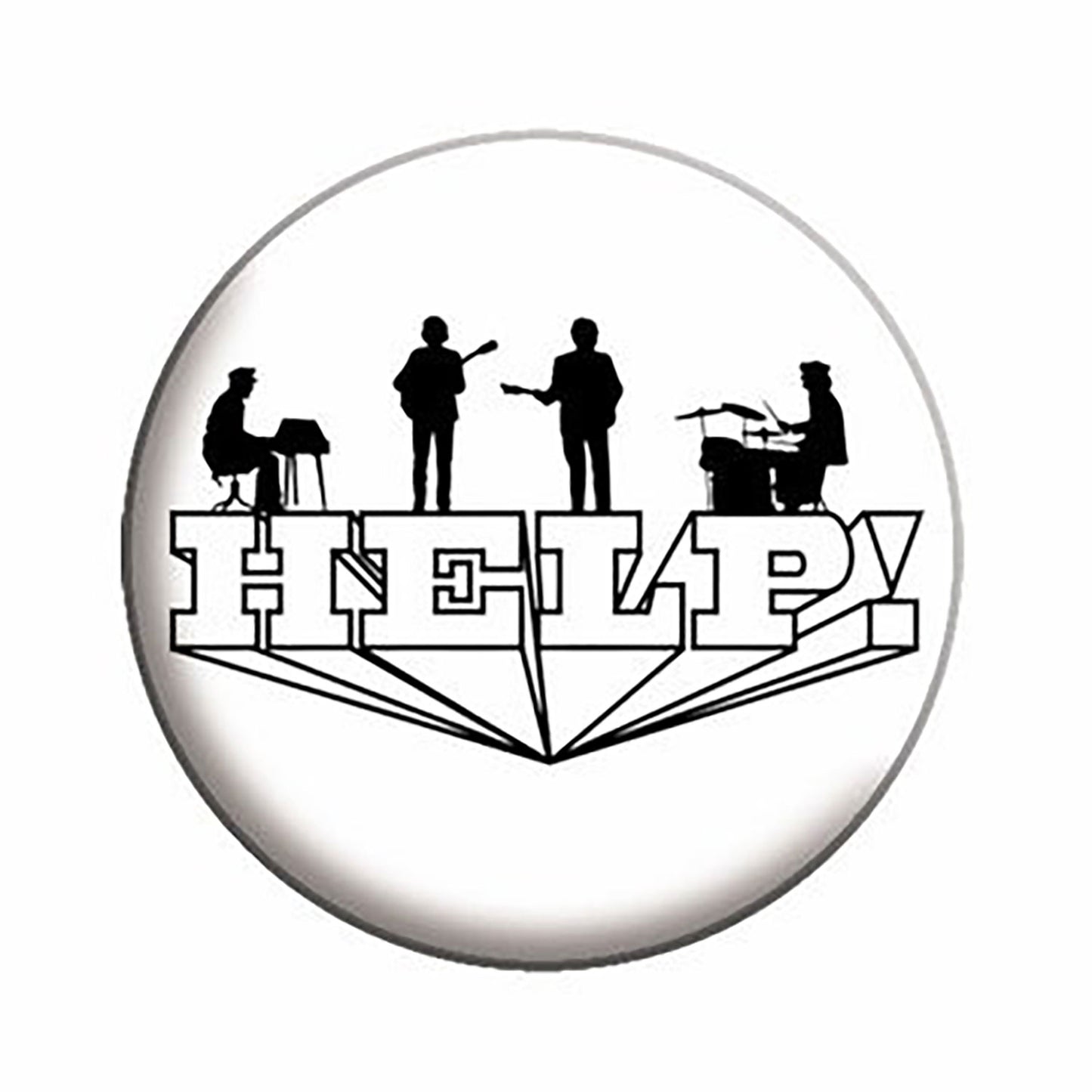 The Beatles Help! Button Front