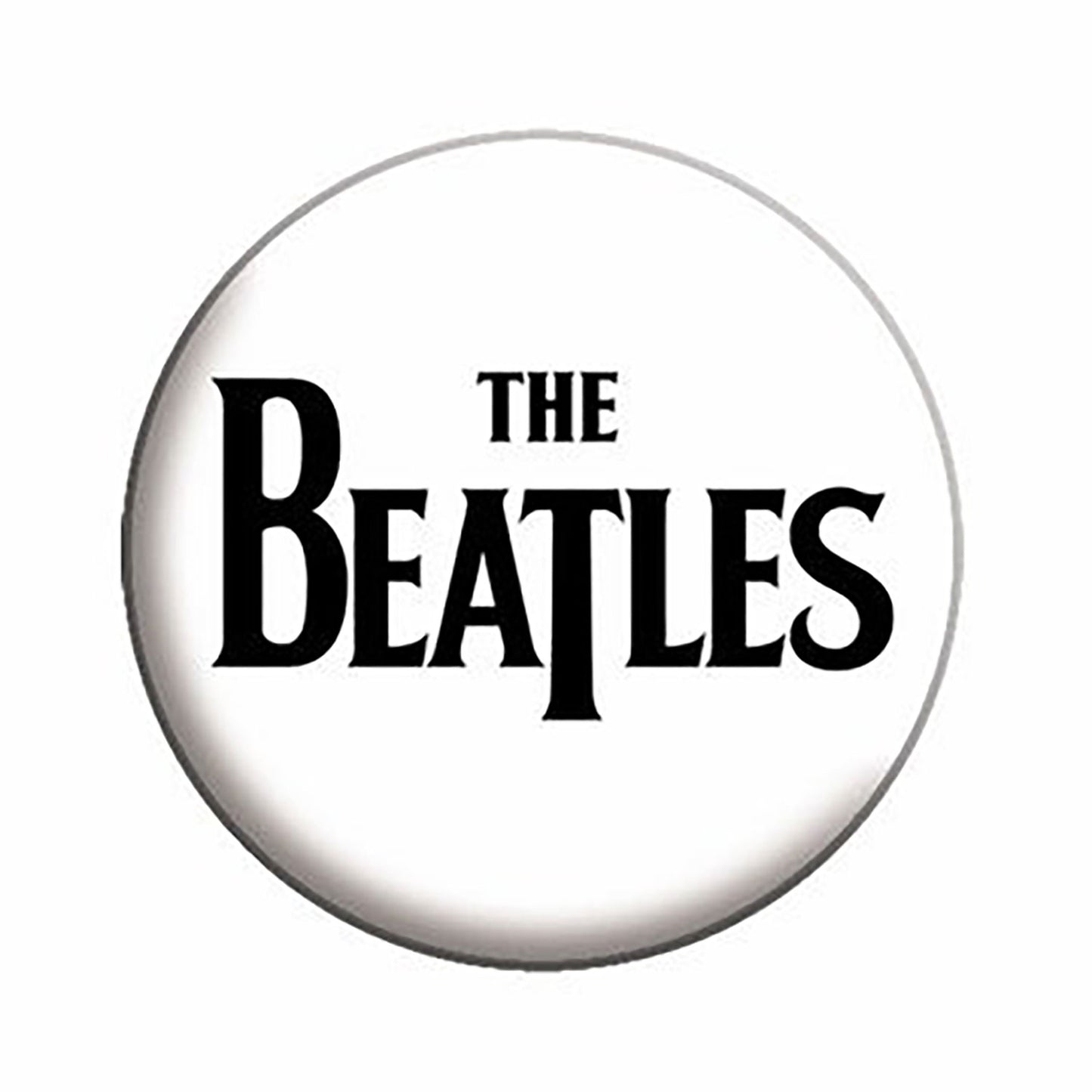 The Beatles Name Logo Button Front