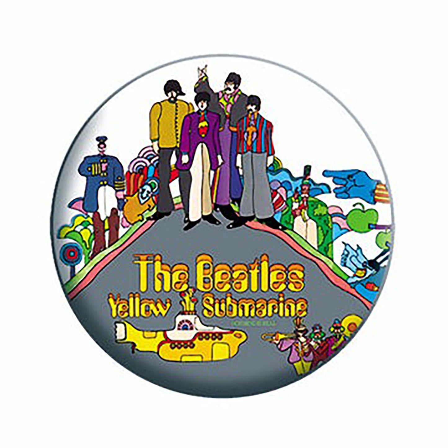 The Beatles Yellow Submarine Cover Button Front