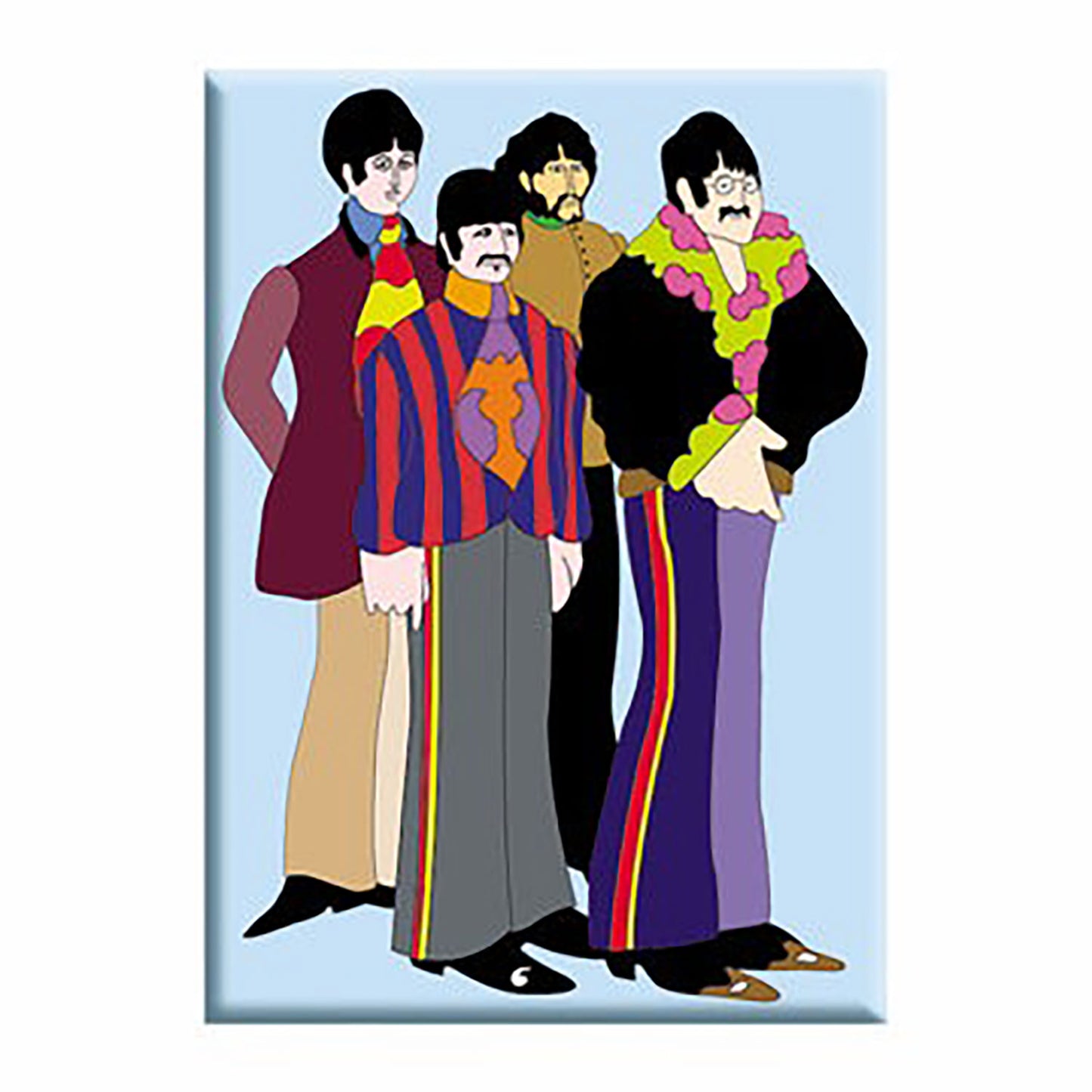 The Beatles Yellow Submarine Group Magnet Front