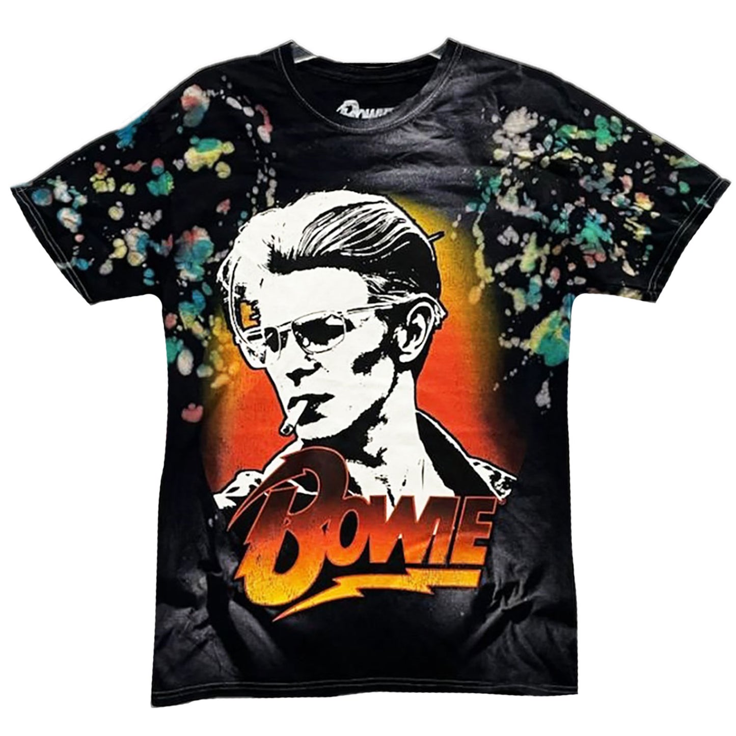 David Bowie Smokin' Tie Dye T-shirt Front