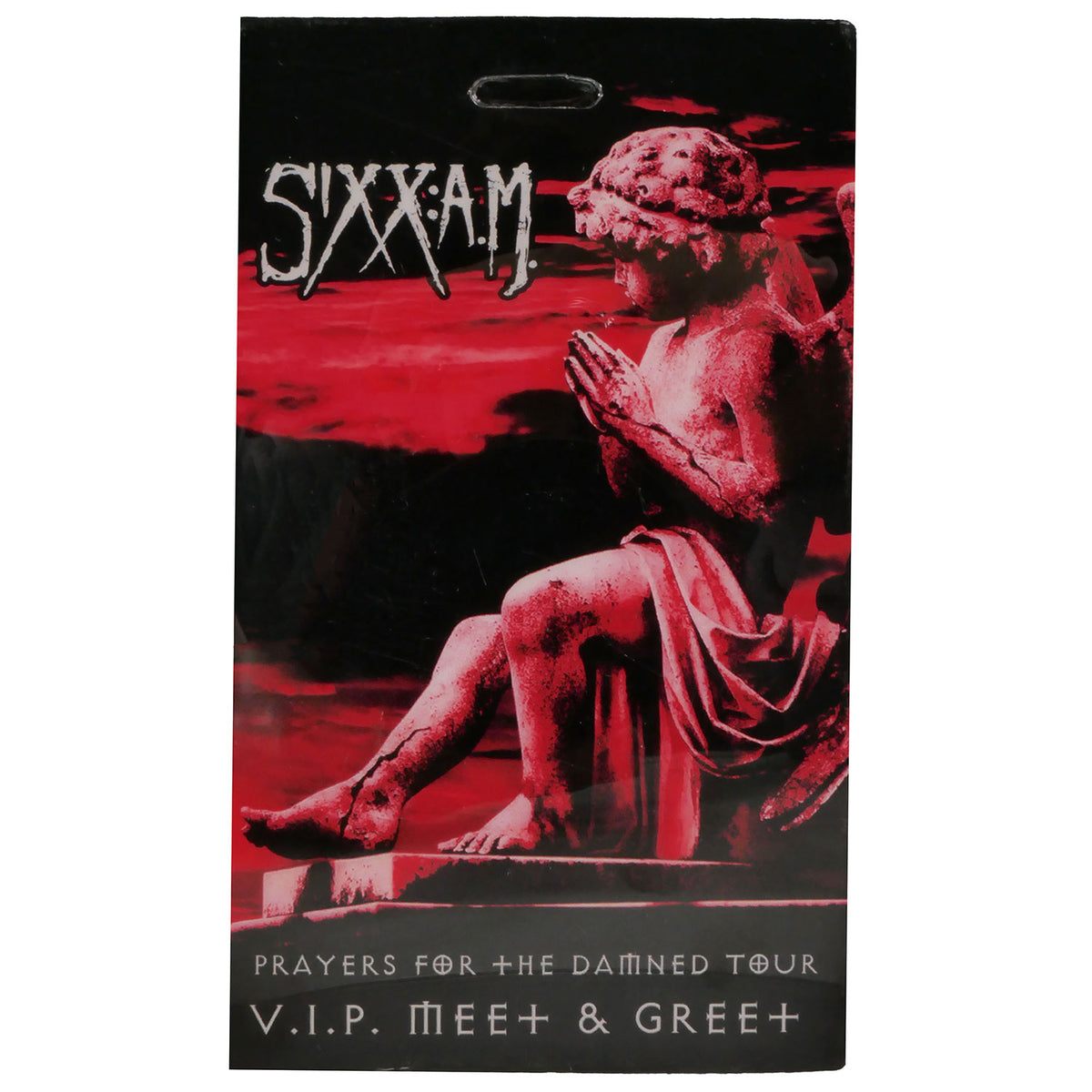 Sixx A.M. V.I.P. Meet & Greet Prayers For The Damned Tour 2016 Laminated Backstage Pass Back