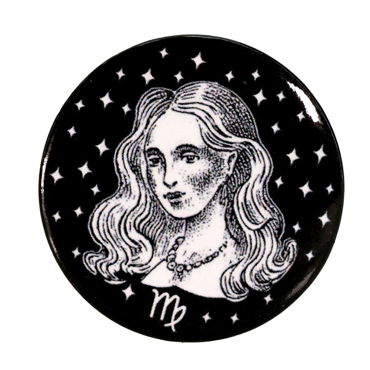 Novelty Astrology Virgo Button Front