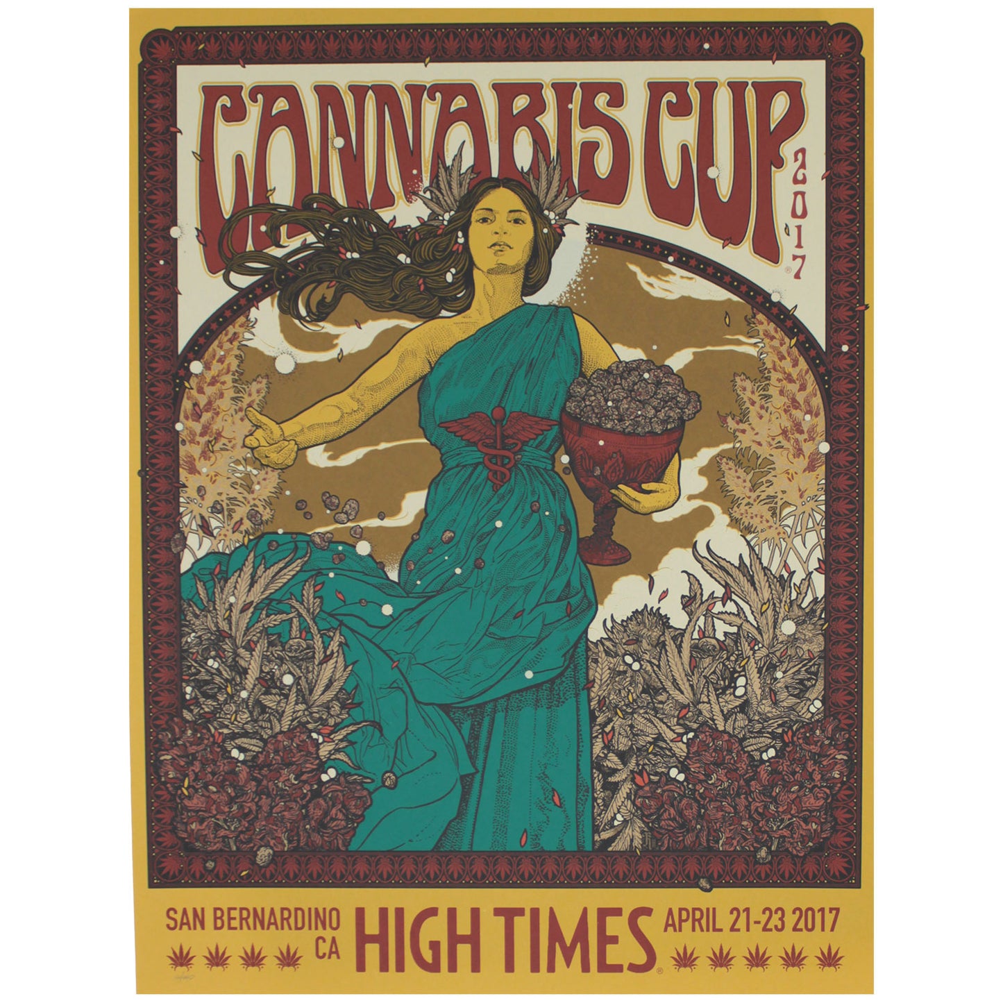 High Times Cannabis Cup San Bernardino 17 by Richey Beckett (Variant Edition) Limited Screenprint Front