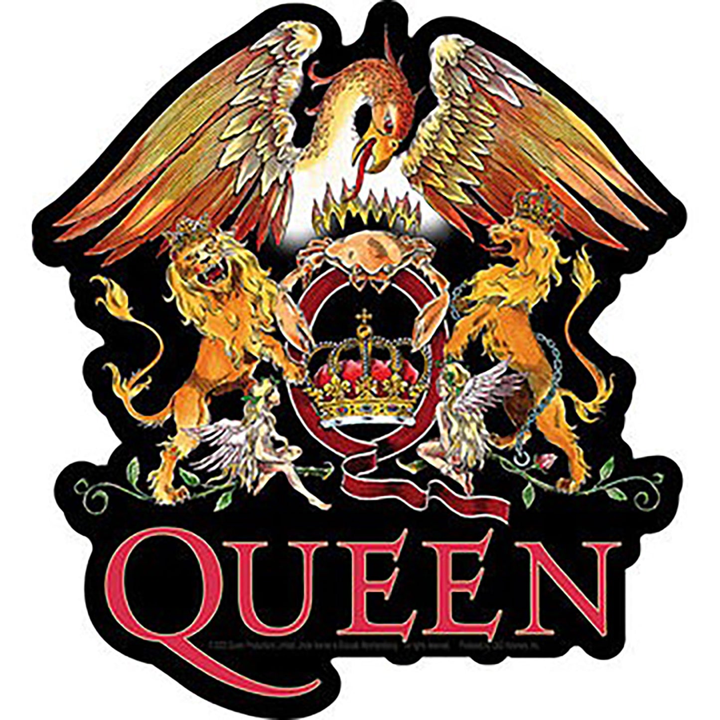 Queen Crest Logo Sticker Front